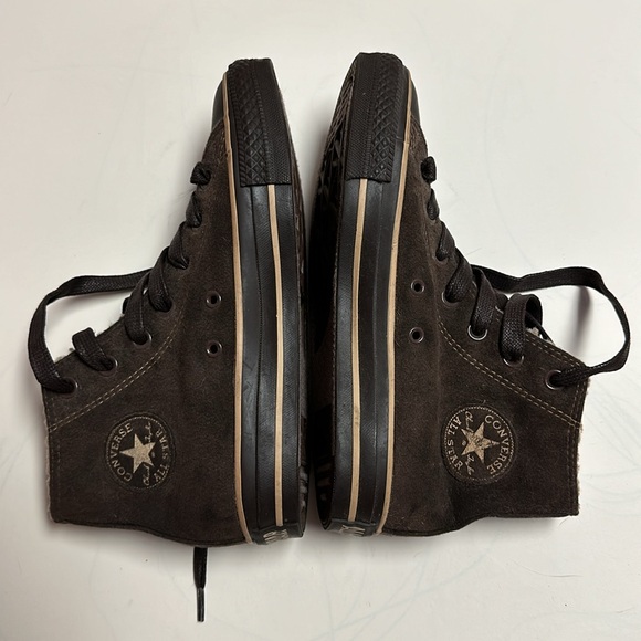 Brown Sherpa Converse Sneakers - Picture 4 of 10